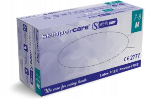 Rękawiczki nitrylowe bezpudr SEMPERCARE SKIN M 200
