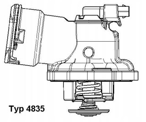 WAHLER 4835.87D Termostat, żrodek chłodzący