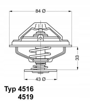 WAHLER 4516.85D Termostat, żrodek chłodzący