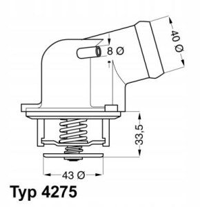 WAHLER 4275.87D Termostat, żrodek chłodzący