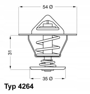 WAHLER 4264.87D Termostat, żrodek chłodzący