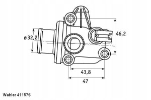 WAHLER 411576.87D Termostat, żrodek chłodzący