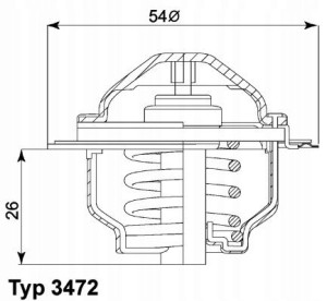 WAHLER 3472.87D Termostat, żrodek chłodzący
