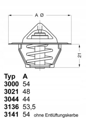 WAHLER 3044.80 Termostat, żrodek chłodzący