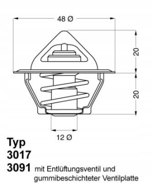 WAHLER 3017.87D2 Termostat, żrodek chłodzący
