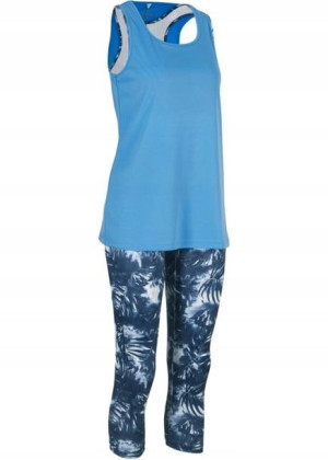 Bonprix 3 Cz Funkcyjny Sportowy Szybkoschnący Top Legginsy 40-42 935273
