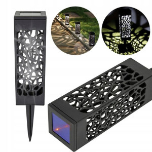 Lampka Lampa Solarna Led Słupek Ogrodowy Ażurowy