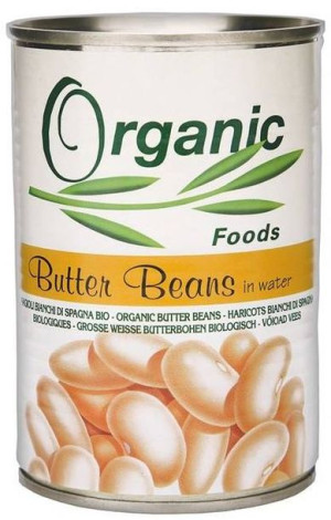 Fasola biała hiszpańska Jaś Bio 400 g puszka Organic Foods