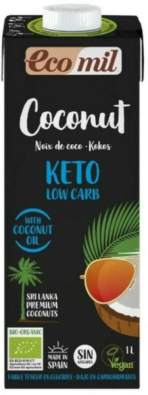 Napój kokosowy Keto Low Carb bez cukru mleko kokosowe Bio 1 L EcoMil
