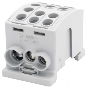 Blok Rozdzielczy Zacisk Odgałęźny HLK 125A-3 (35,2x25 / 35,2x25) - szary