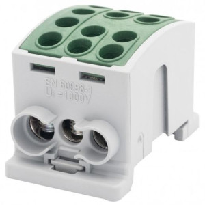 Blok Rozdzielczy Zacisk Odgałęźny HLK 125A-3 (35,2x25 / 35,2x25) - zielony