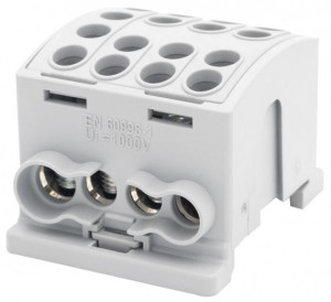 Blok Rozdzielczy Zacisk Odgałęźny HLK 125A-4 (35,3x25 / 35,3x25) - szary