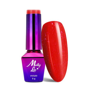 195 Lakier Hybrydowy Molly Lac 5ml Hearts & Kisses Dazzling Heart