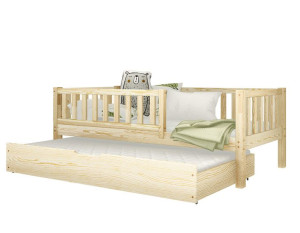 Łóżko dziecięce podwójne Lea Bis2 drewno lakierowane 70x140 + stelaże