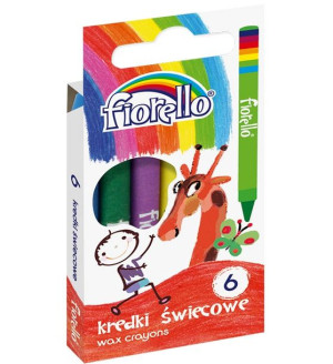 Kredki świecowe 6 kolorów Fiorello