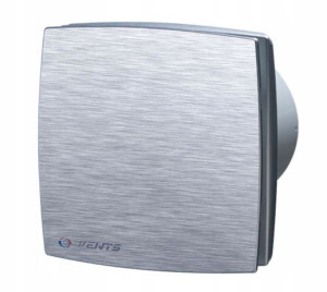 100LDATHMET wentylator fi 100 aluminium szczotkowane  TIMER + HIGROSTAT
