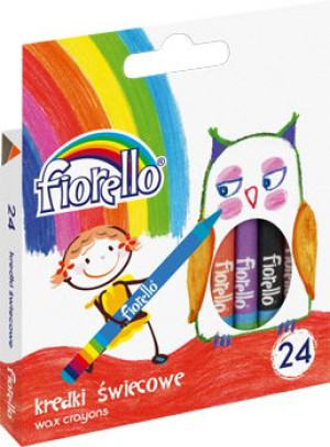 Kredki świecowe 24 kolory Fiorello