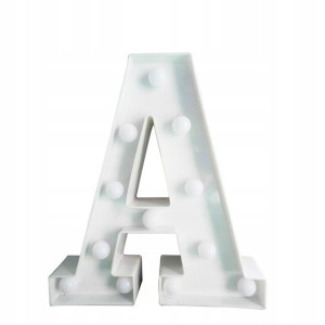 Litery Literki Led Świecące Napisy Białe 3d 22cm