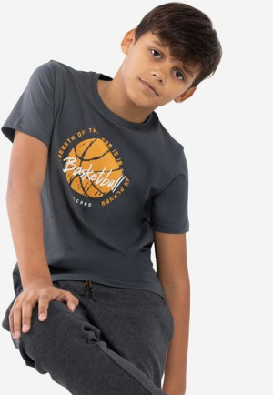 Koszulka chłopięca z nadrukiem koszykówki T-BASKETBALL JUNIOR 158-164