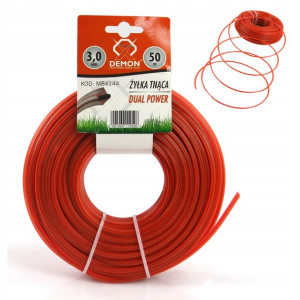 Żyłka 3.0mm 50m kwadrat do kosy wzmocniona DEMON