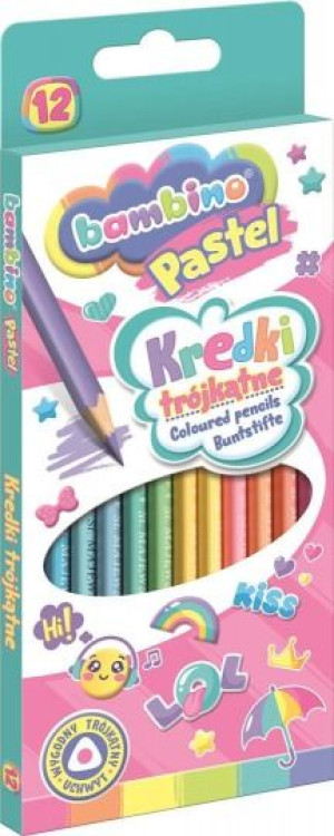 Kredki 12 kol. PASTEL BAMBINO