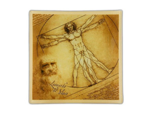 Talerz Dekoracyjny L. Da Vinci Człowiek Witruwiański 13x13cm