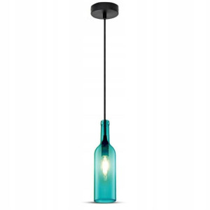 V-tac Lampa Wisząca Butelka Różowa E14 Szkło
