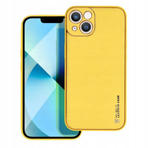 Futerał LEATHER Case skórzany do IPHONE 13 żółty
