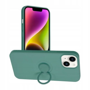 Futerał SILICONE RING do IPHONE 14 zielony