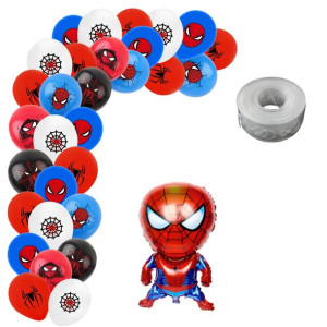 Girlanda Balonowa Spider Spiderman Balony Pająk Urodziny Przyjęcie Taśma