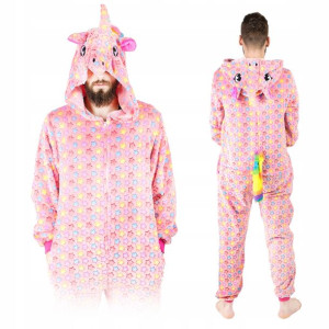 Jednorożec Gwiazdy Pegaz Piżama Kigurumi Onesie S