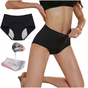 Majtki Menstruacyjne Czarne Xl Nieprzeciekające
