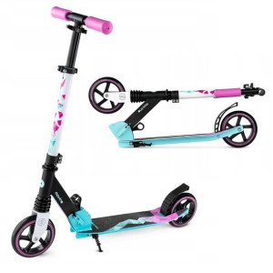 MOVINO VIBE hulajnoga składana dla dzieci lekka 110-152 cm ABEC 7 mint pink