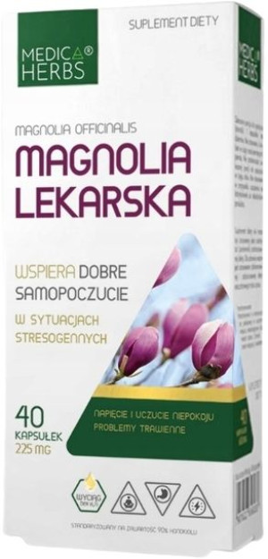 Medica Herbs Magnolia Lekarska 225mg 40 Kaps Stres