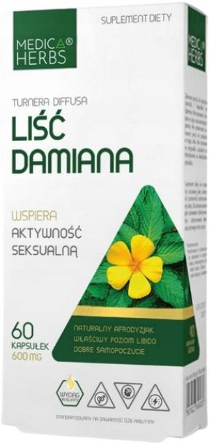 MEDICA HERBS Liść Damiana Afrodyzjak Libido 60kaps