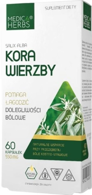 Medica Herbs KORA WIERZBY 550mg NATURALNA ASPIRYNA