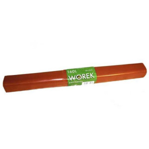 WORKI na śmieci 160L LDPE z mocnej folii CZERWONE rolka 10szt.
