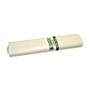 WORKI na śmieci 35L LDPE z mocnej folii BIAŁE rolka 20szt.
