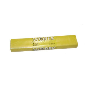 WORKI na śmieci 35L LDPE z mocnej folii ŻÓŁTE rolka 20szt.