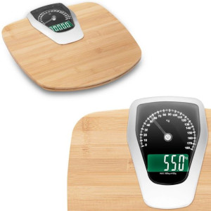 Waga Łazienkowa Analogowo-elektroniczna Bambus Kg. Lb Do 180 Kg