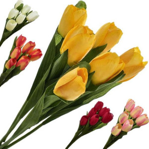 Bukiet Tulipany Stroik Wielkanoc Dekoracja 30 Cm