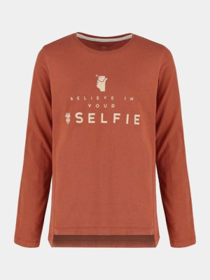 Dziewczęcy longsleeve z przedłużonym tyłem L-GLASS JUNIOR 146-152