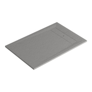 Brodzik konglomeratowy GoodHome Luiro prostokątny 80 x 120 cm szary