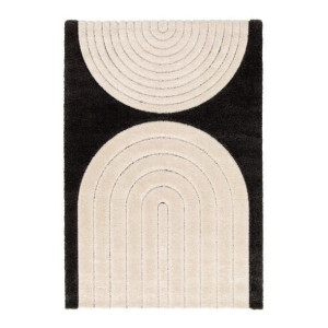 Dywan GoodHome Chios O 160 x 230 cm biały / czarny