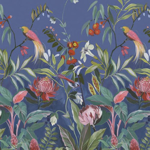 Mural winylowy na flizelinie GoodHome Turquoise kwiaty