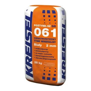 Tynk mineralny Kreisel drapany 2 mm biały 25 kg