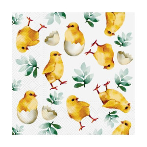 Serwetki wielkanocne Chicken in eggs 33 x 33 cm 20 szt.