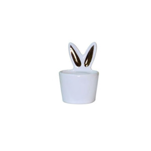 Podstawka pod jajko 7.5 cm biały ceramiczny