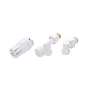 Zestaw termostatyczny aksjalny 1/2" x 1/2" biały Schlosser
