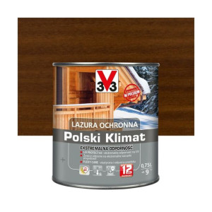 Lazura do drewna Polski Klimat Ekstremalna odporność 0.75 l Tek V33